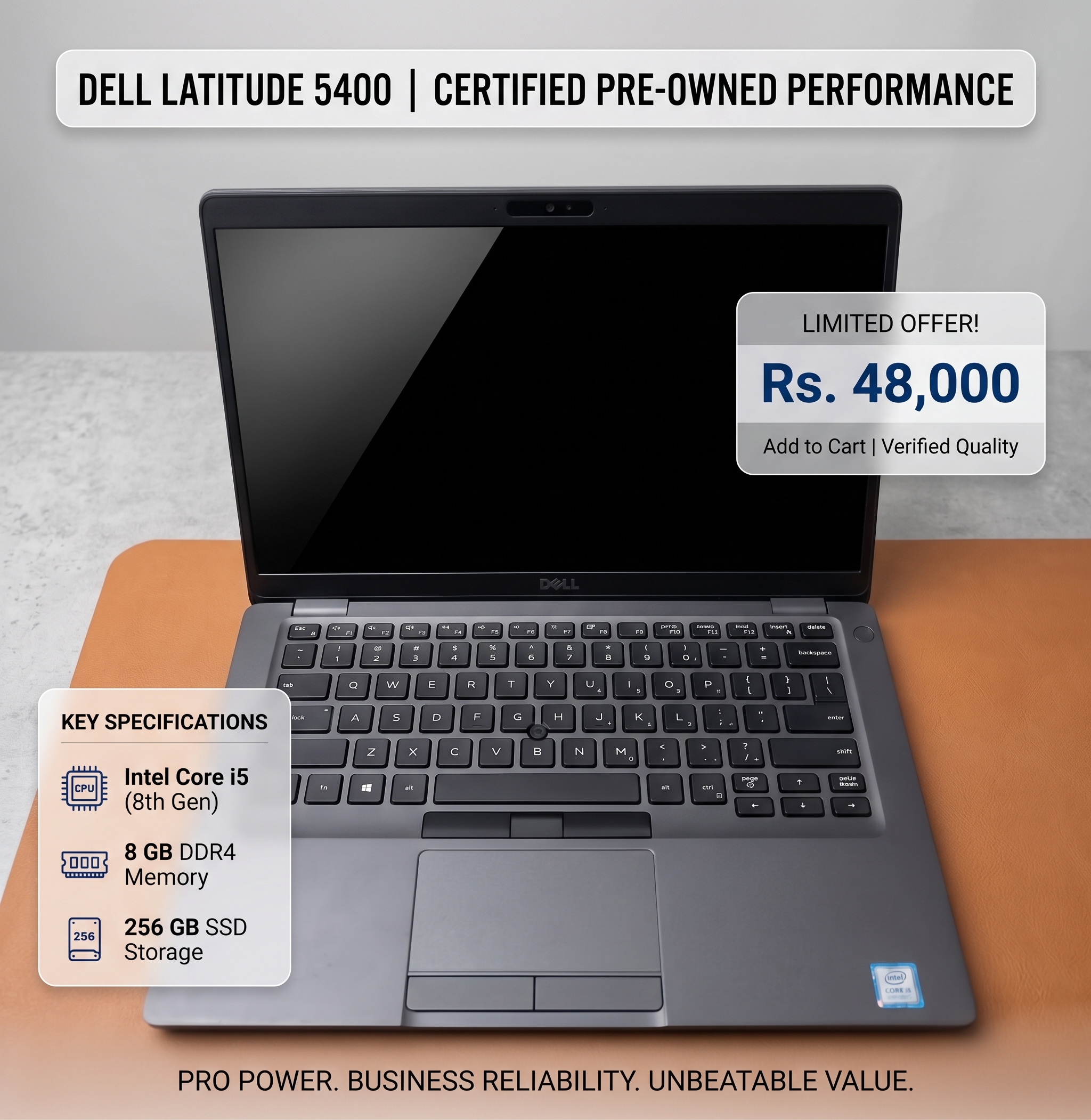 Dell Latitude 5400 | Core i5 8th Gen | 8GB RAM 256GB SSD | Special Offer Rs. 48,000 - Image 2