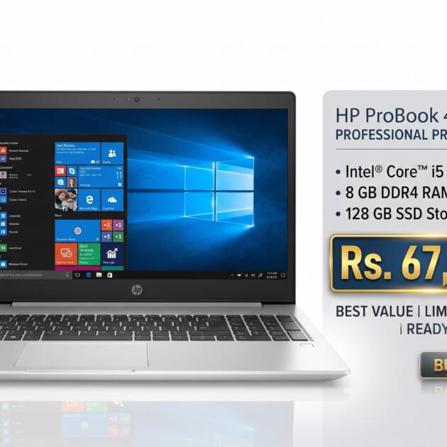 HP ProBook 450 G7 Core i5 10th Gen Business Laptop - 8GB RAM, 128GB SSD
