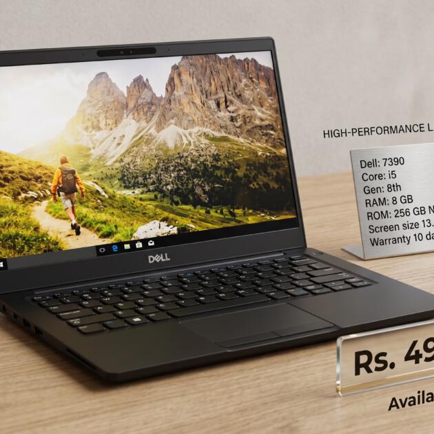 Optimal: Dell Latitude 7390 Business Laptop | Core i5 8th Gen, 8GB RAM, 256GB NVME SSD, 13.3" FHD  Alternative (Sales Focus): High-Value Dell Latitude 7390 Laptop | i5 8th Gen | 13.3” FHD | Rs. 49,000