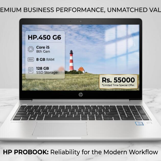 Pre-Owned HP ProBook [Model, e.g., 450 G8] | Intel Core i5-11th Gen vPro | [INSERT RAM, e.g., 16GB] RAM | [INSERT SSD, e.g., 512GB] SSD | Silver Business Laptop